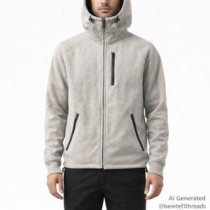BEAMS HEART 3-Layer Windproof Hoodie Jacket Men’s M Grey